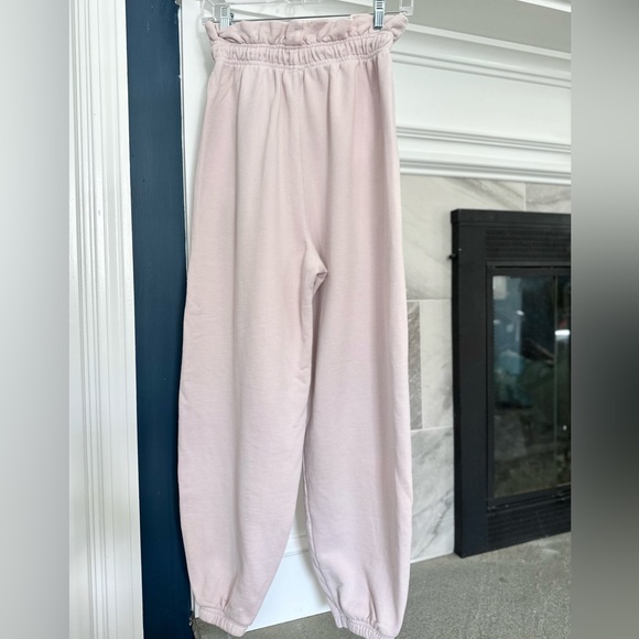 AGOLDE Relaxed Paperbag Sweatpants in Fondant (Pale Pink), Size Small - Picture 13 of 16